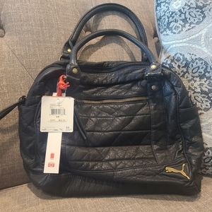 Puma Black Faux Leather Handbag